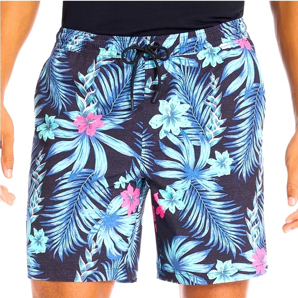 HURLEY 🆕 XXL Futura Floral Stretch Volley Walk Shorts - Picture 3 of 10
